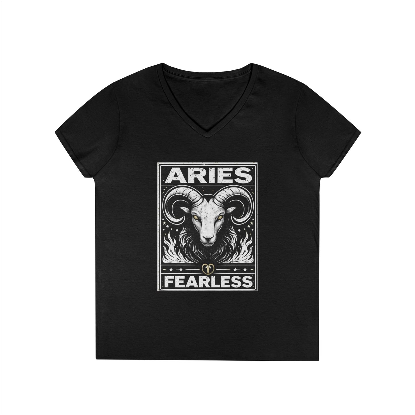 Aries Fearless V-Neck T-Shirt