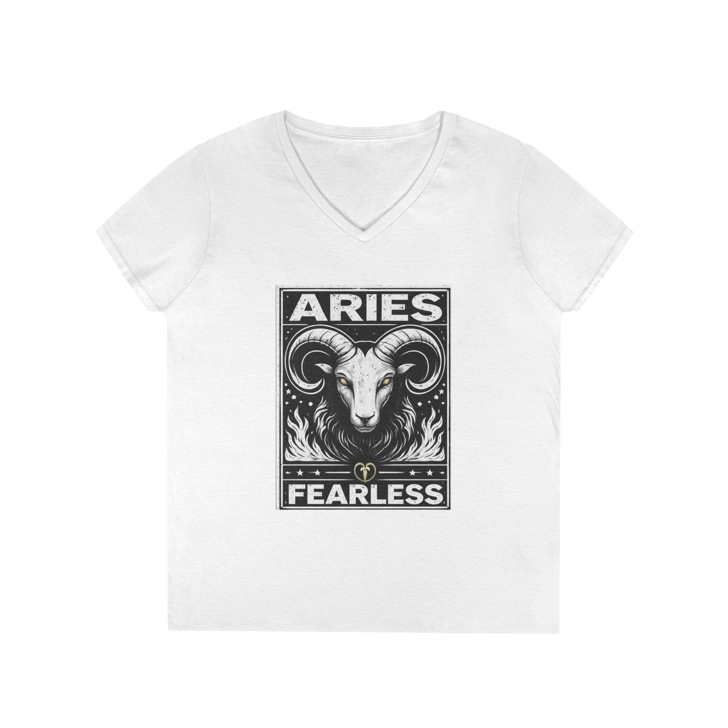 Aries Fearless V-Neck T-Shirt