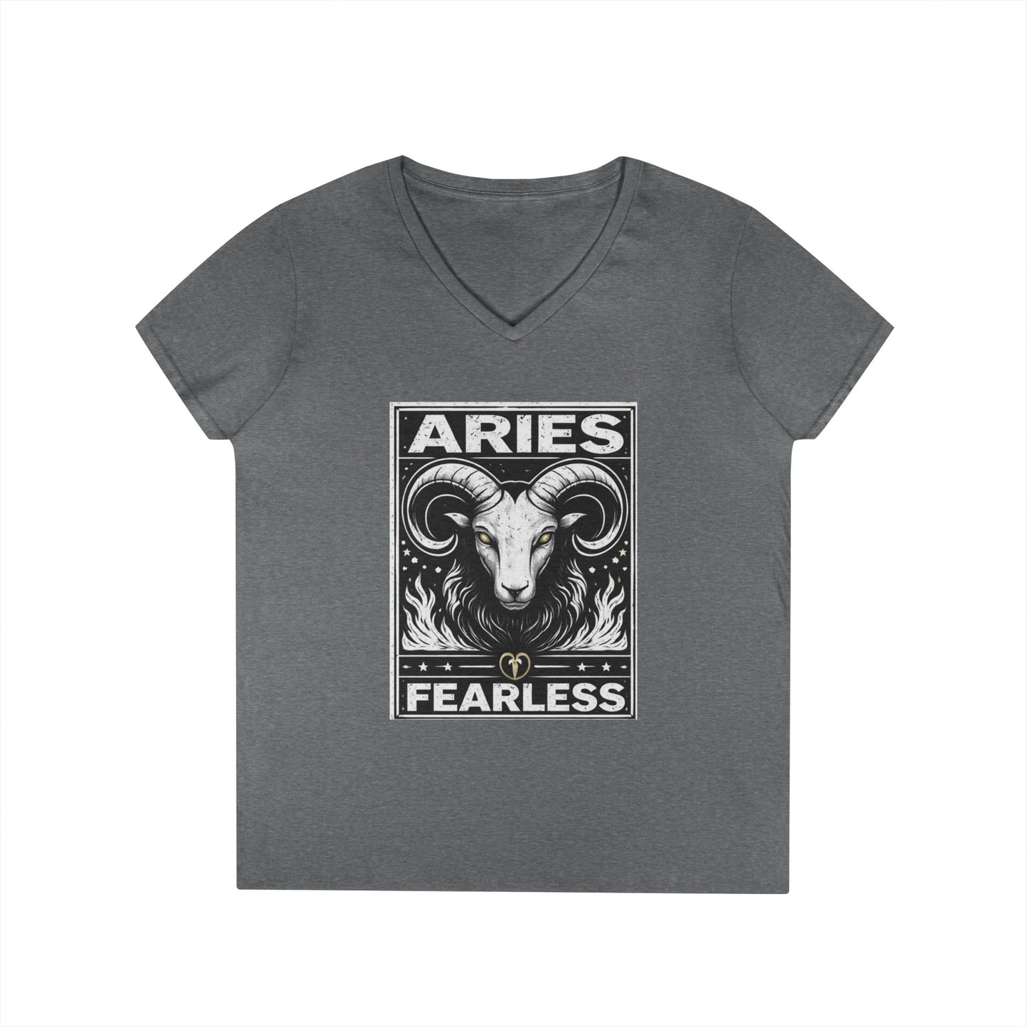 Aries Fearless V-Neck T-Shirt