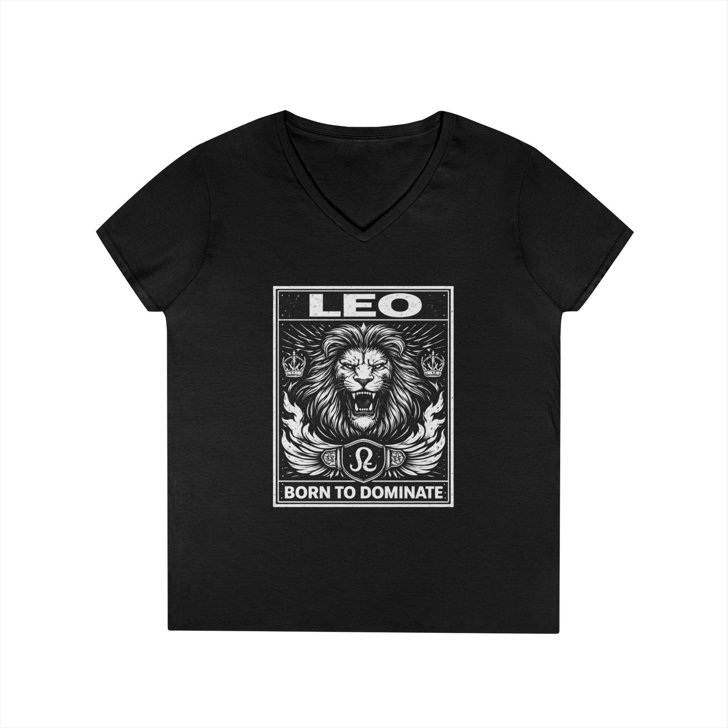 Leo 'Born to Dominate' V-Neck T-Shirt