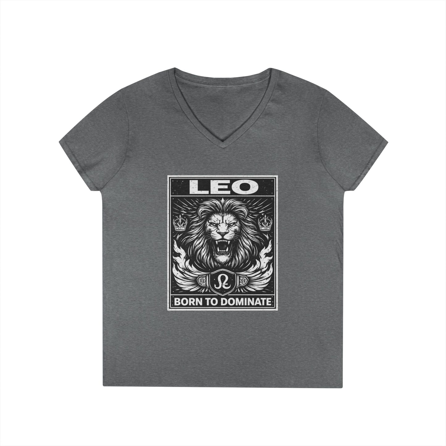 Leo 'Born to Dominate' V-Neck T-Shirt