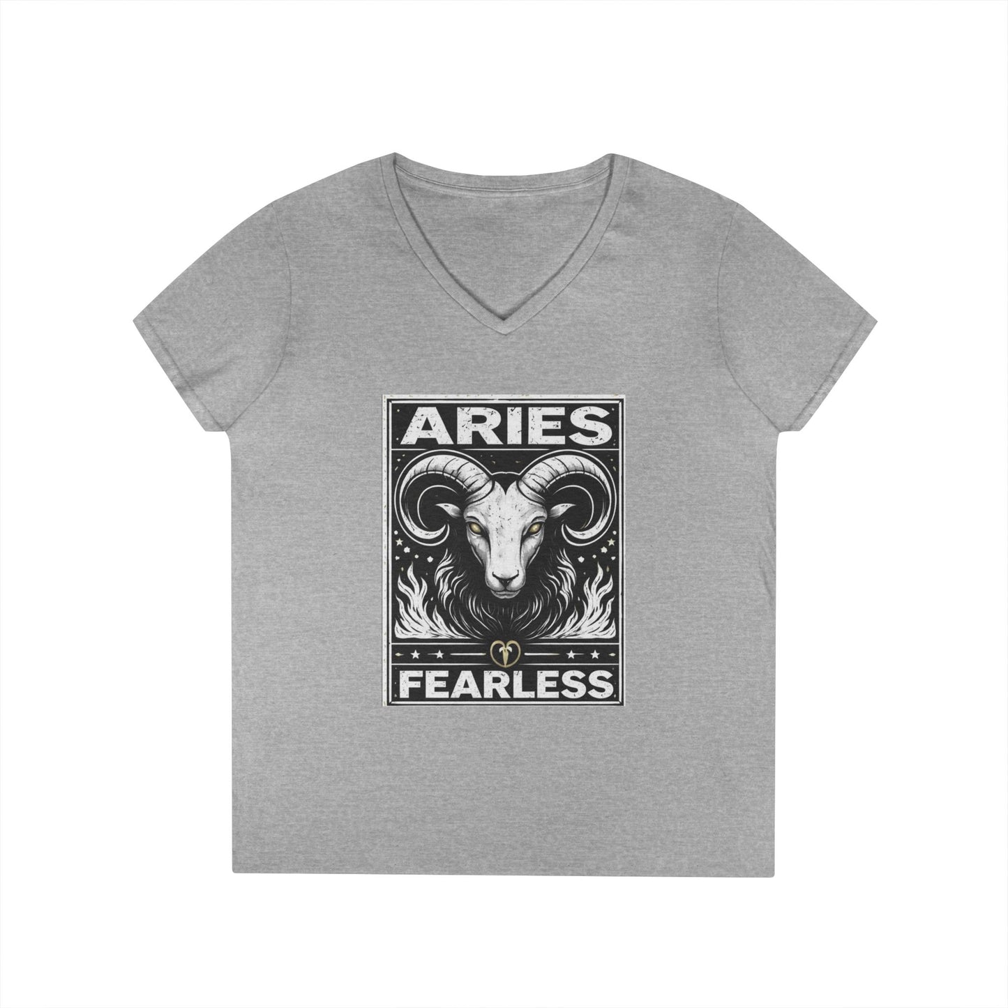 Aries Fearless V-Neck T-Shirt