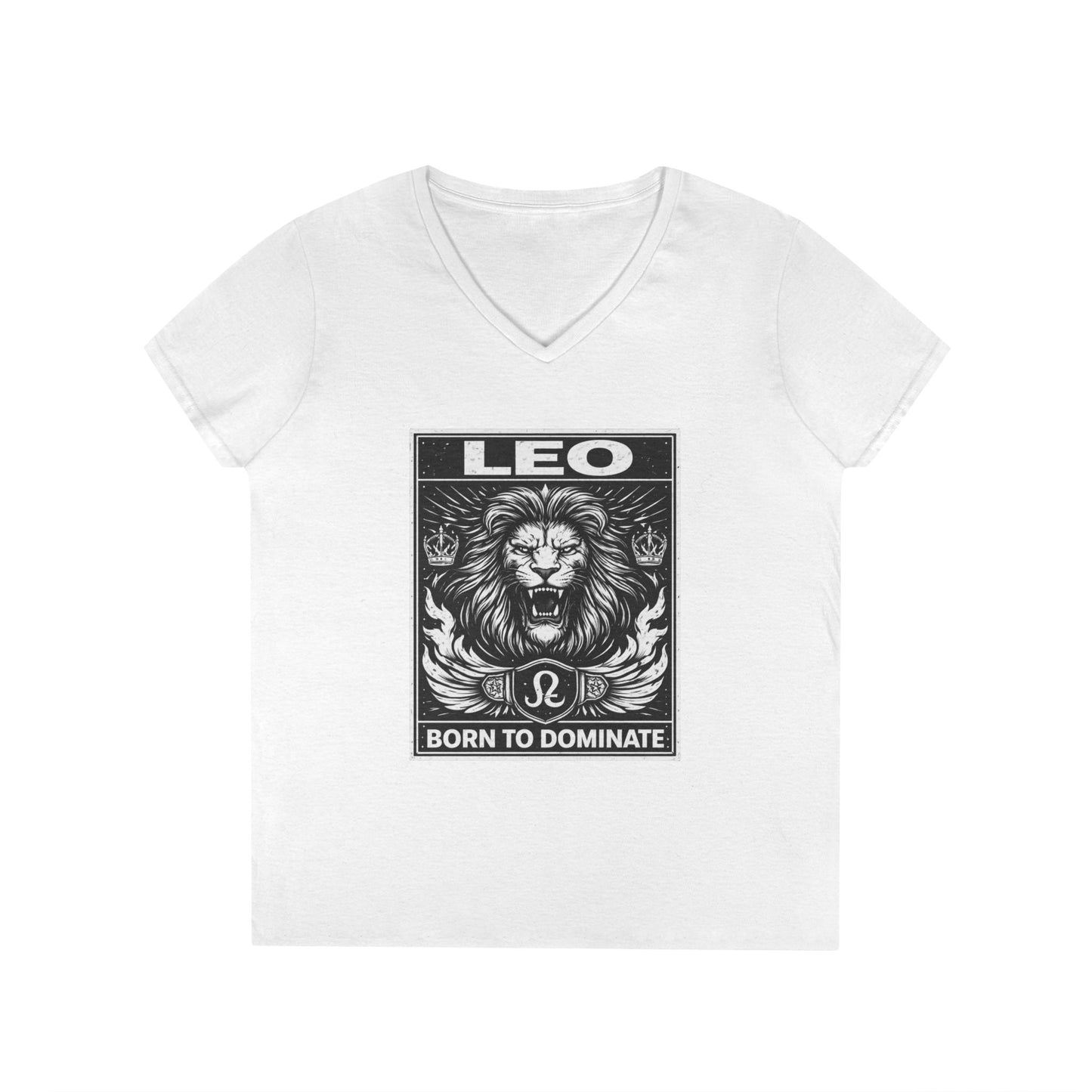 Leo 'Born to Dominate' V-Neck T-Shirt