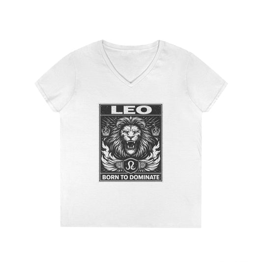 Leo 'Born to Dominate' V-Neck T-Shirt